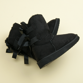 Bello Star Mukluki con fiocchi nero 1