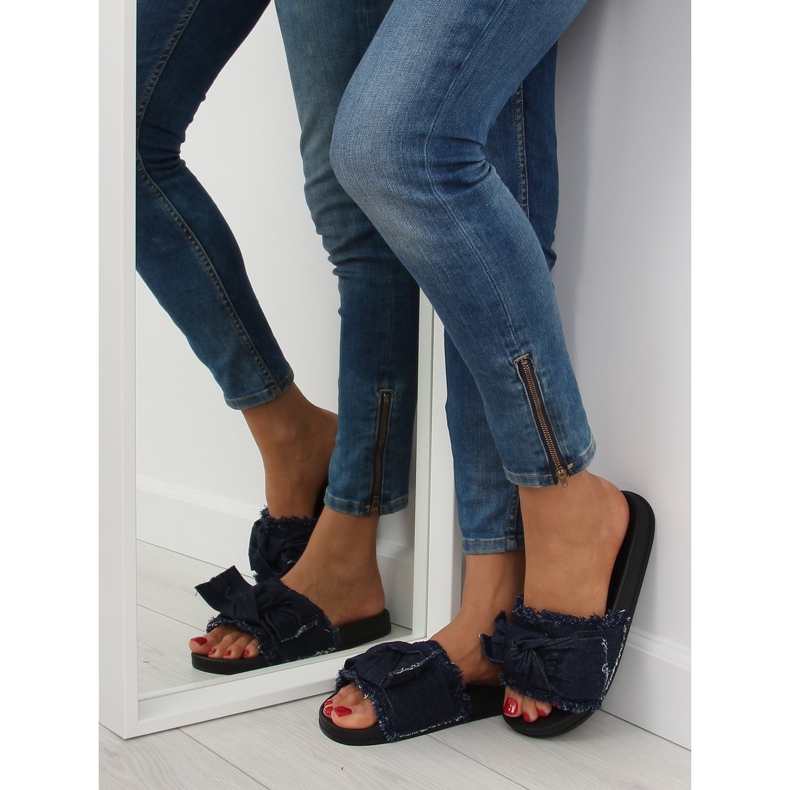 Ciabatte in denim blu navy HN55 D.BLUE 2