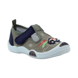 Sneakers da bambino American Club grigie con velcro 105/2018 grigio blu navy 1