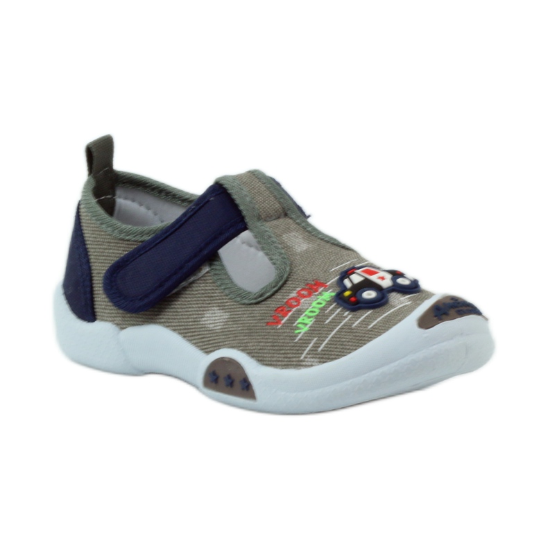 Sneakers da bambino American Club grigie con velcro 105/2018 grigio blu navy 1