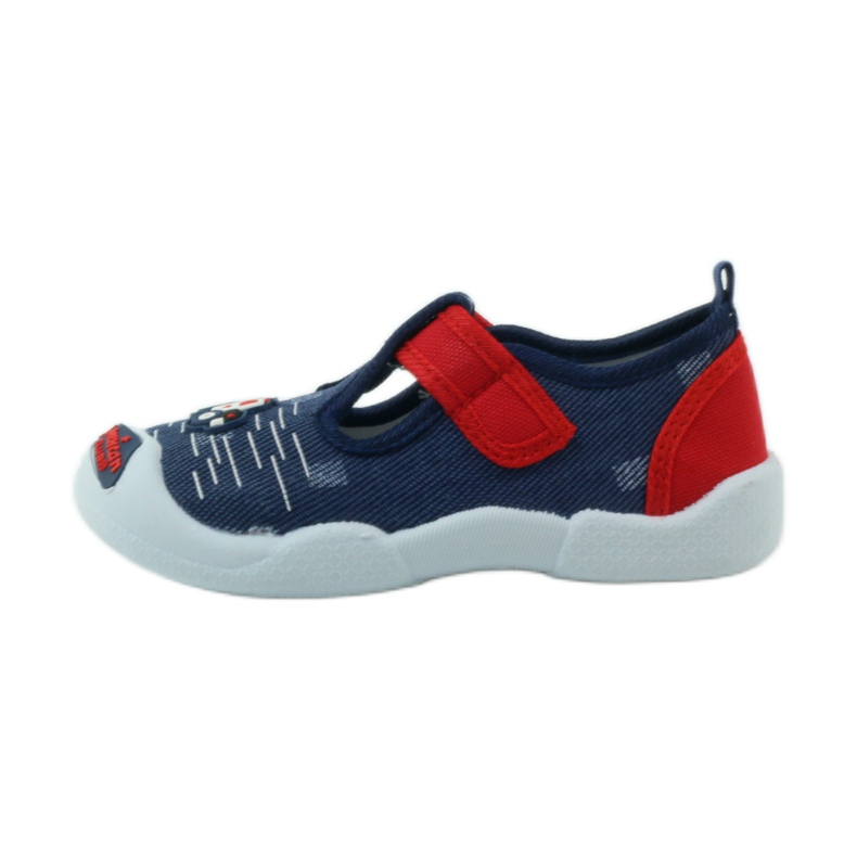 American Club Scarpe da ginnastica americane per bambini sottopiede in pelle rosso blu navy 2