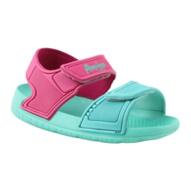 Sandali da bambino per acqua American Club menta rosa verde 1