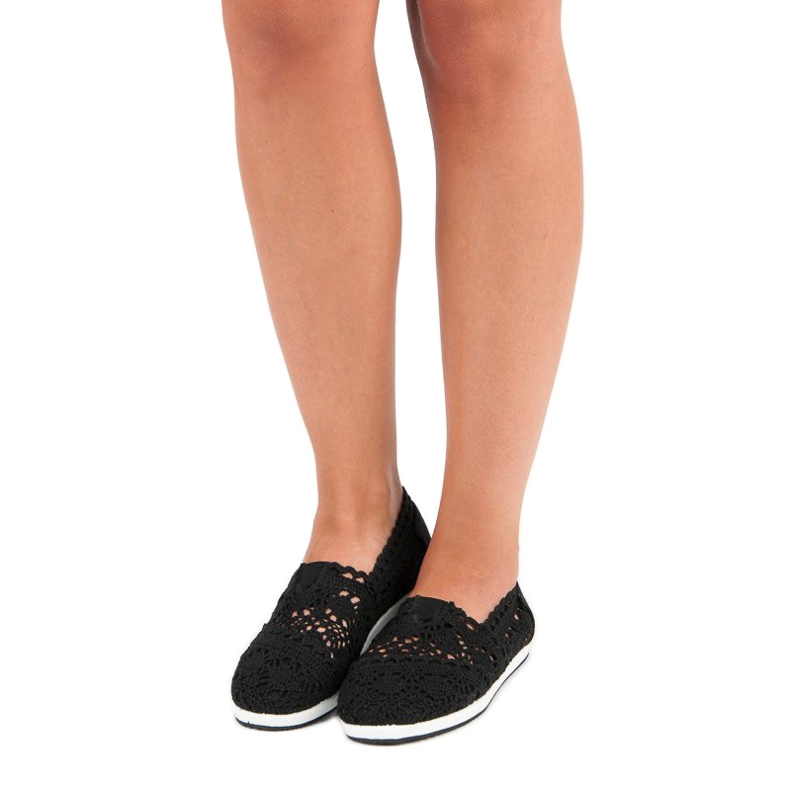 Ballerine in pizzo nero 2