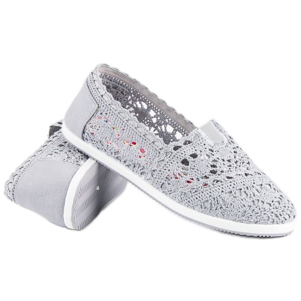 Ballerine in pizzo grigio 2