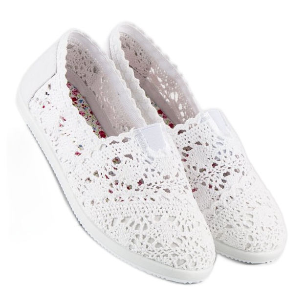 Ballerine in pizzo bianco 1