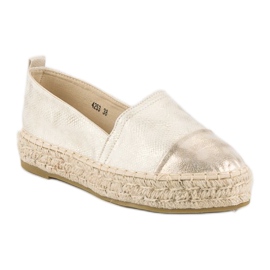 Espadrillas slip-on sulla piattaforma giallo 1