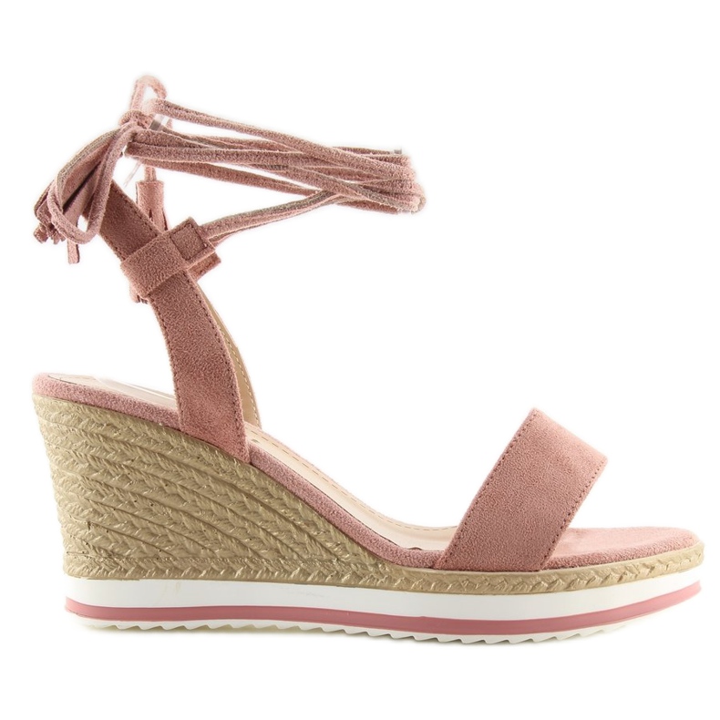 Sandali rosa su zeppe JH630 rosa 2