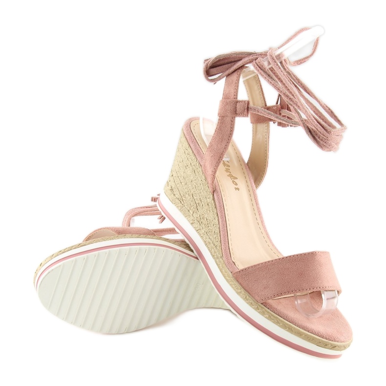 Sandali rosa su zeppe JH630 rosa 1