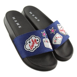 Ciabatte in denim blu navy ZY-1205 D.BLUE 1