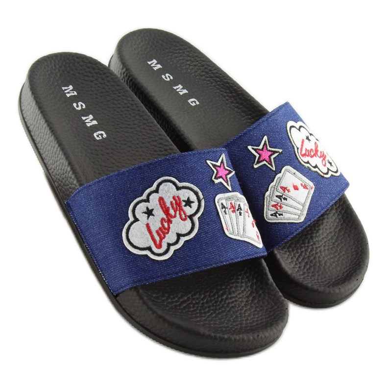 Ciabatte in denim blu navy ZY-1205 D.BLUE 1
