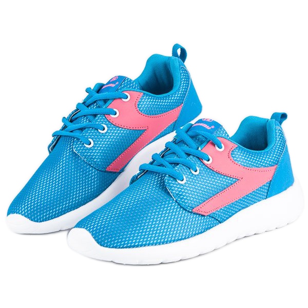 Hasby Calzature sportive in tessuto blu rosa 2