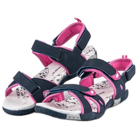 Hasby Sandali da donna con velcro blu 2