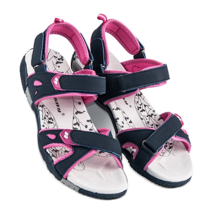 Hasby Sandali da donna con velcro blu 1