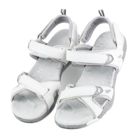 Hasby Sandali da donna con velcro bianco 1