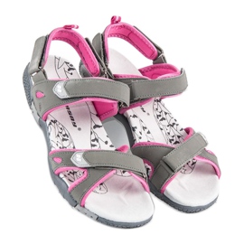 Hasby Sandali da donna con velcro grigio 2