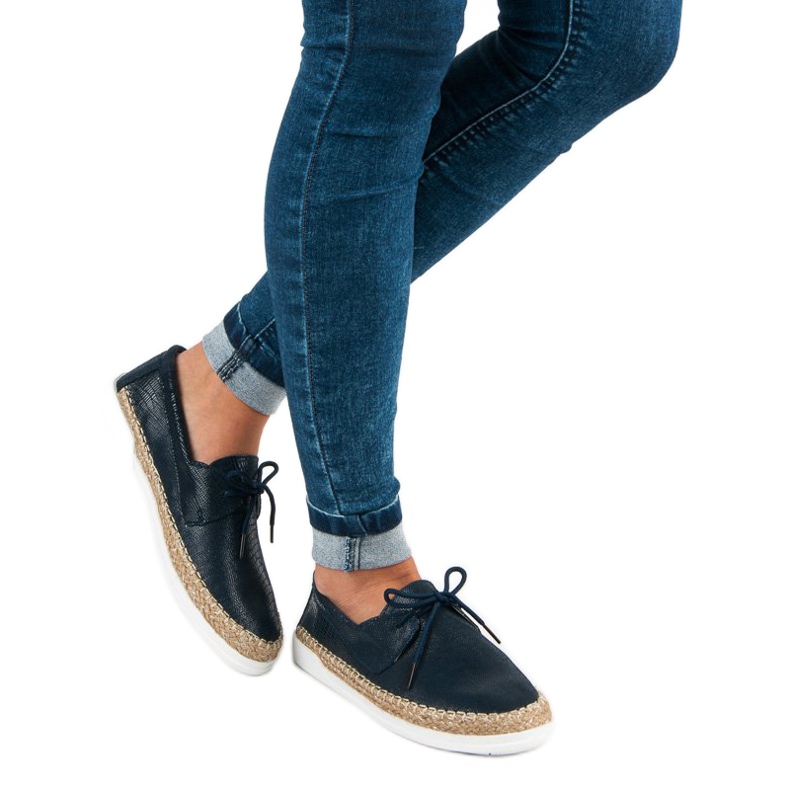 Filippo Espadrillas blu navy allacciate 1
