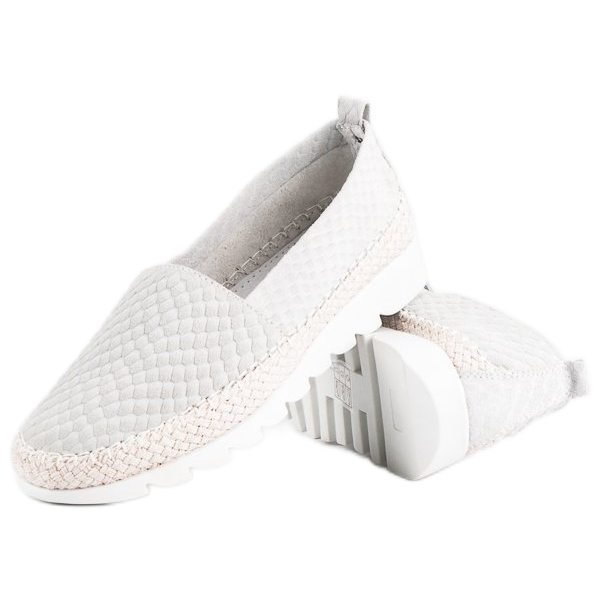 Filippo Espadrillas slip-on in pelle grigio 1