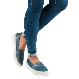 Filippo Espadrillas slip-on in pelle blu 1