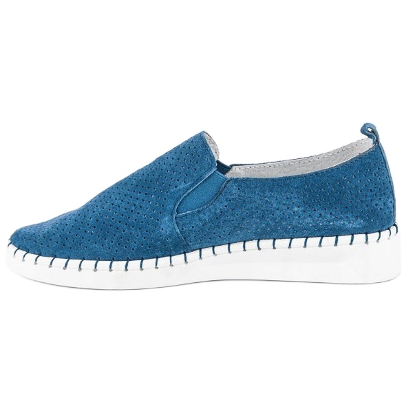 Filippo Scarpe senza lacci traforate blu 1