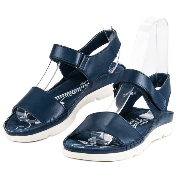 Filippo Sandali in pelle blu scuro 2