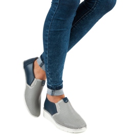 Filippo Scarpe traforate e slip-on grigio 1