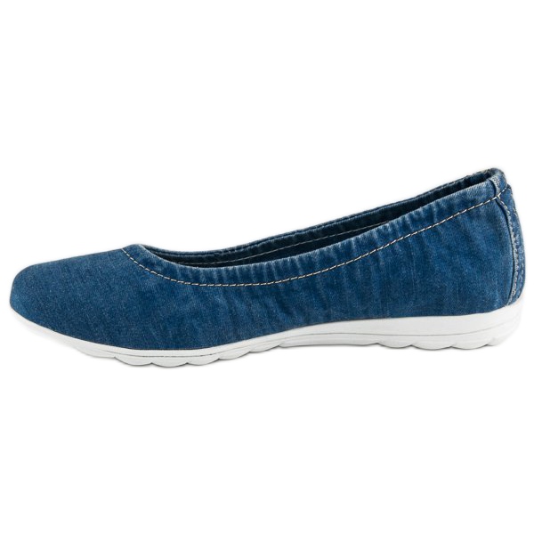 Filippo Ballerine in denim blu 1