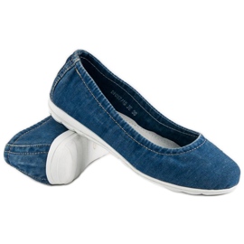 Filippo Ballerine in denim blu 2