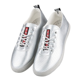 Sneakers Argento Con Traforato grigio 2