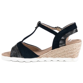 Evento Espadrillas su sandali con zeppa grigio blu navy 1