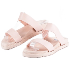 Ciabatte da donna in polvere rosa 1