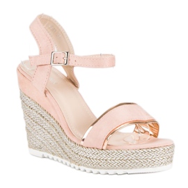 Erynn Comode espadrillas con zeppa rosa 1