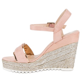 Erynn Comode espadrillas con zeppa rosa 2