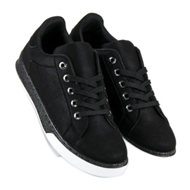 Sneakers sportive con allacciatura nera nero 1
