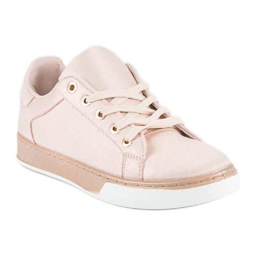Sneakers allacciate rosa 1