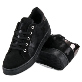 Sneakers nere con rilegatura nero 2