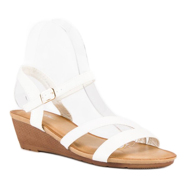 Bello Star Comodi sandali con zeppa bianco 1