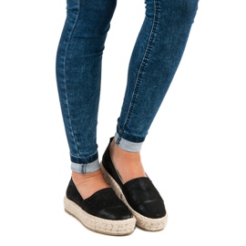 Espadrillas slip-on sulla piattaforma nero 1
