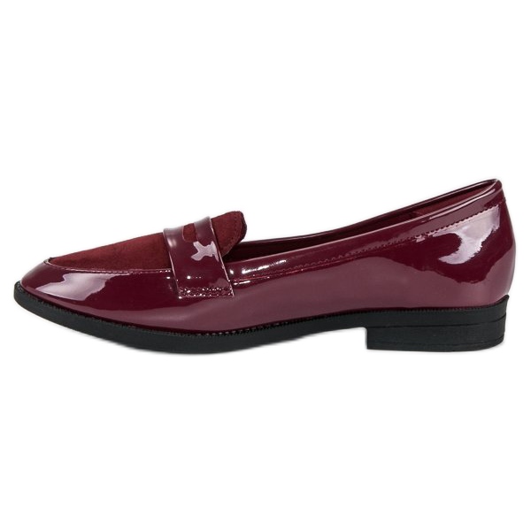 Best Shoes Mocassini laccati bordeaux multicolore rosso 1