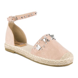 Sandali espadrillas piatti rosa 1