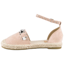 Sandali espadrillas piatti rosa 2