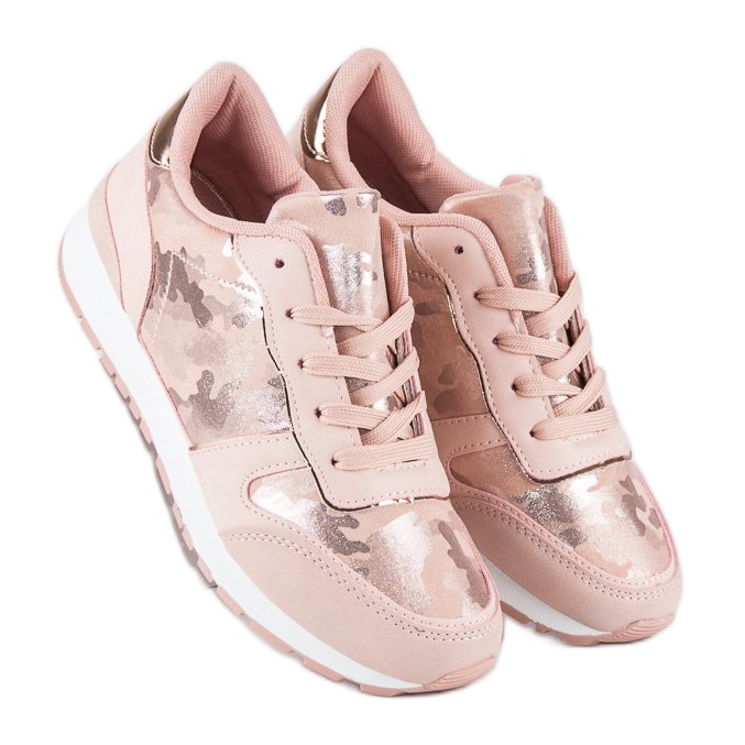 Sneakers rosa con lacci 1