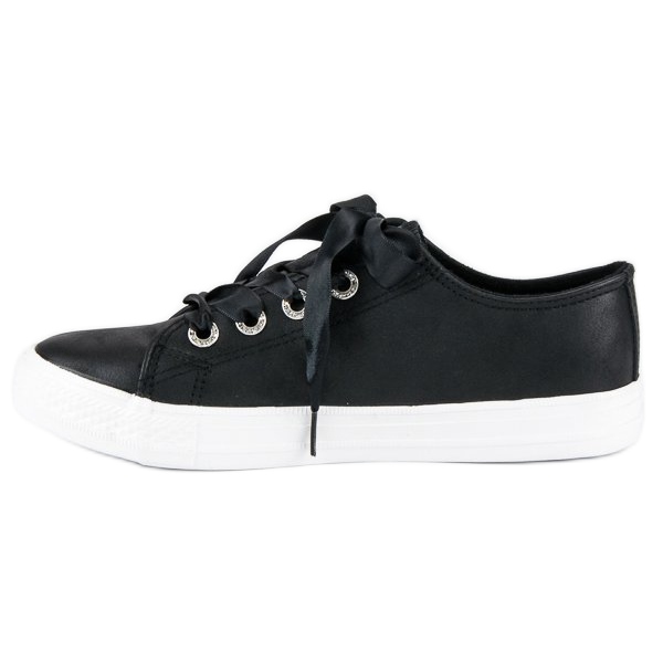 Sneakers alla moda sulla rilegatura nero 1