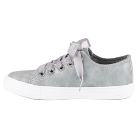 Sneaker alla moda con rilegatura grigio 1