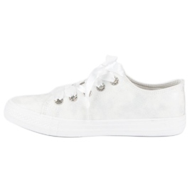 Sneaker alla moda con rilegatura bianco 1