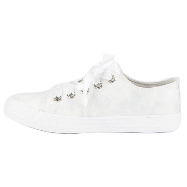 Sneaker alla moda con rilegatura bianco 1