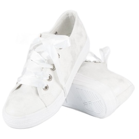 Sneaker alla moda con rilegatura bianco 2