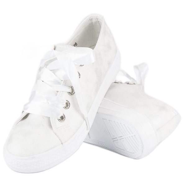 Sneaker alla moda con rilegatura bianco 2