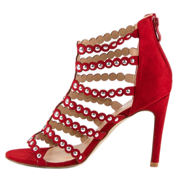 Sandali rossi su tacco alto rosso 2