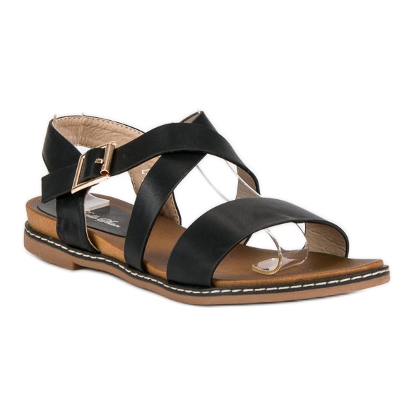Bello Star Sandali bassi con fibbia nero 1