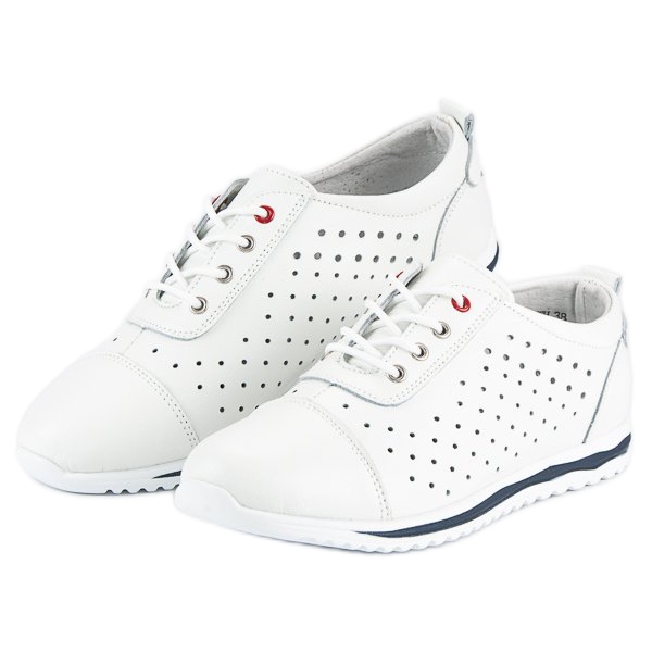Sneakers vinceza traforate bianco 2